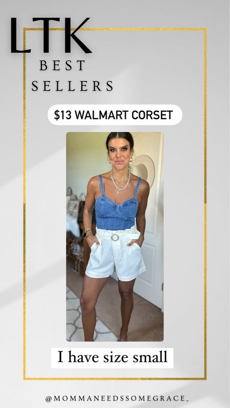 LTK weekly best sellers- $13 Walmart corset! Size small in corset and shorts 

#LTKSeasonal #LTKFindsUnder100 #LTKStyleTip