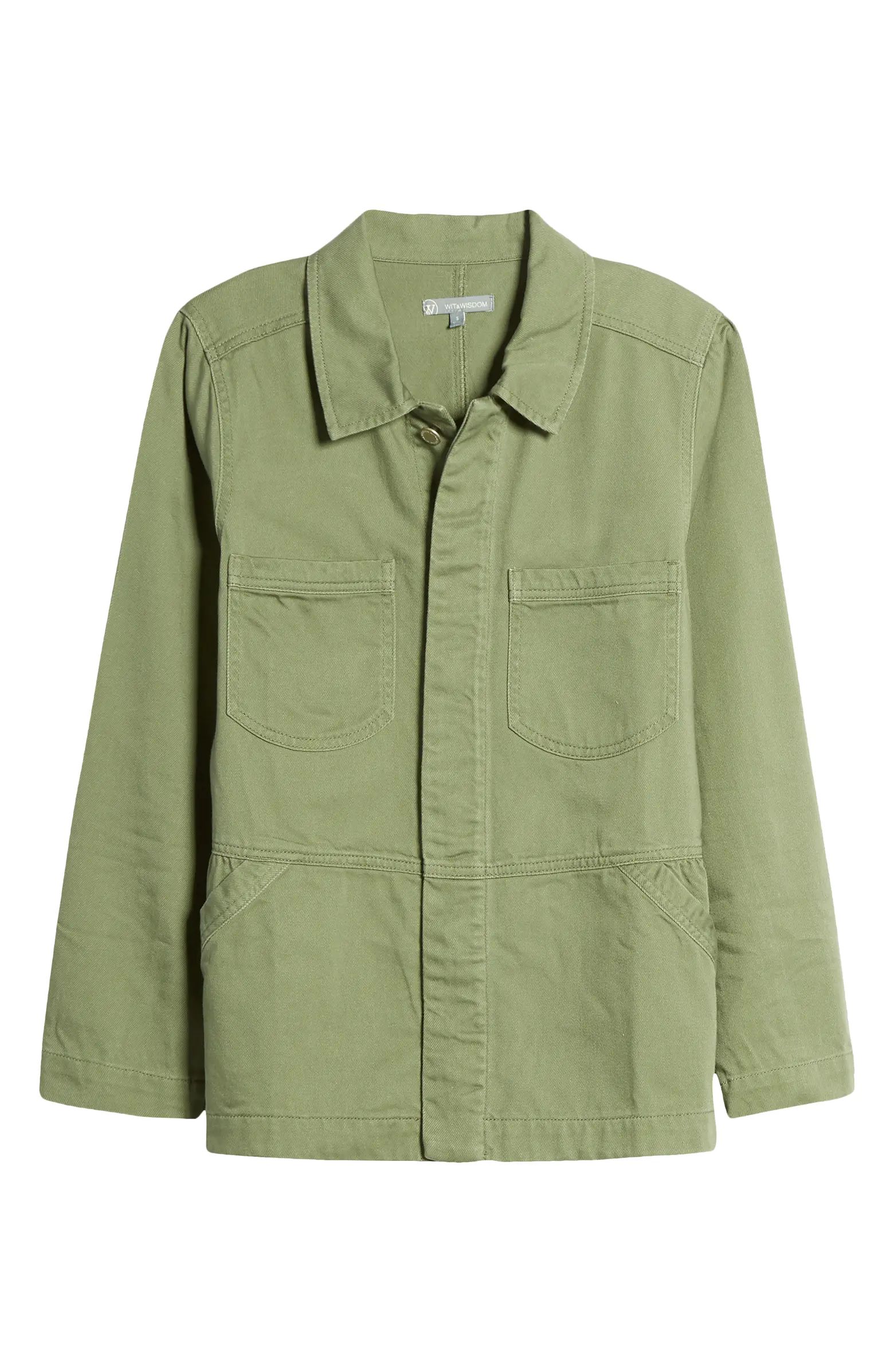 Drop Shoulder Flounce Cotton Jacket | Nordstrom