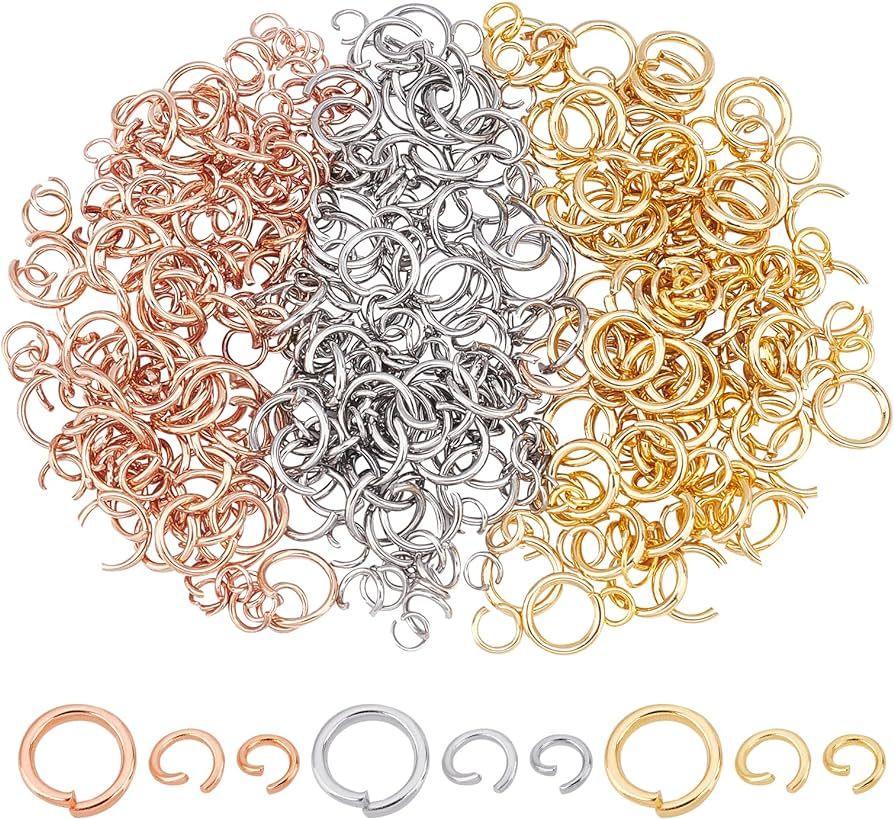 UNICRAFTALE About 450pcs18/20/22 Gauge Stainless Steel Open Jump Ring 3 Colors O Ring Connectors ... | Amazon (CA)