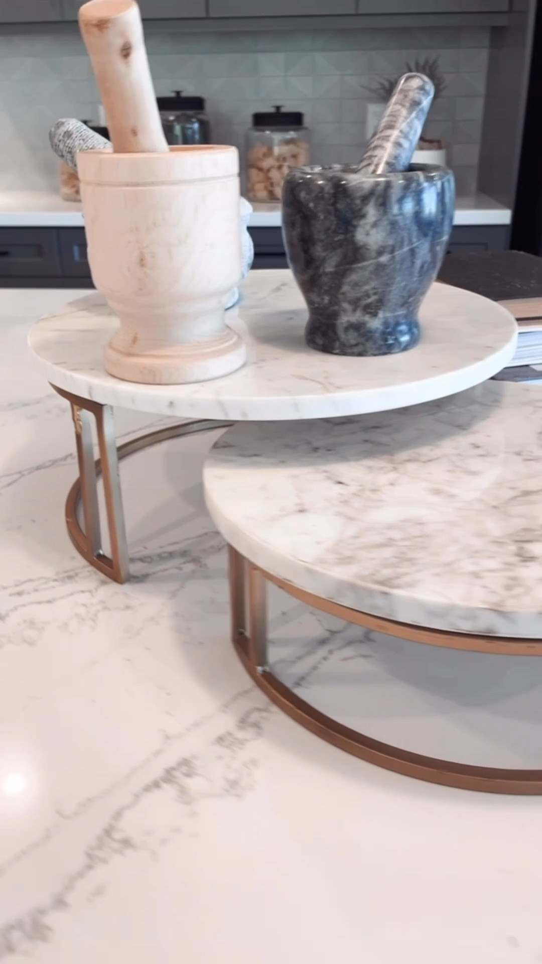 ✨ Elevate your coffee table or kitchen island styling with this gorgeous tabletop nesting tray set. Perfect for organizing candles, coasters, remote controls, or seasonal décor while adding a touch of layered style. I love how the nesting design gives you flexibility—display them stacked for height or spread out for a more open look. A functional and chic accent for any living room, dining table, or entryway.

Shop the look here 🤍 

#TabletopDecor #HomeAccessories #CoffeeTableStyling #LTKHome #TrayStyling #HomeOrganizationIdeas

#LTKHome #LTKParties #LTKSaleAlert