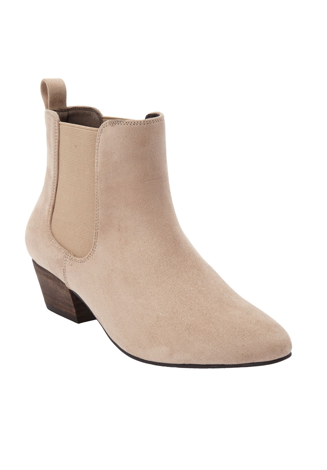 The Janey Bootie by Comfortview - Women's Plus Size Clothing 8 1/2 W BEIGE Comfortview | Woman Within