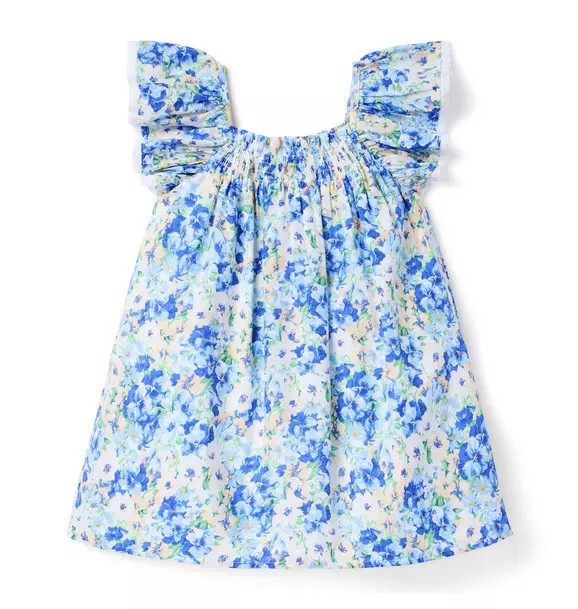 Floral Flutter Sleeve Smocked Dress | Janie and Jack