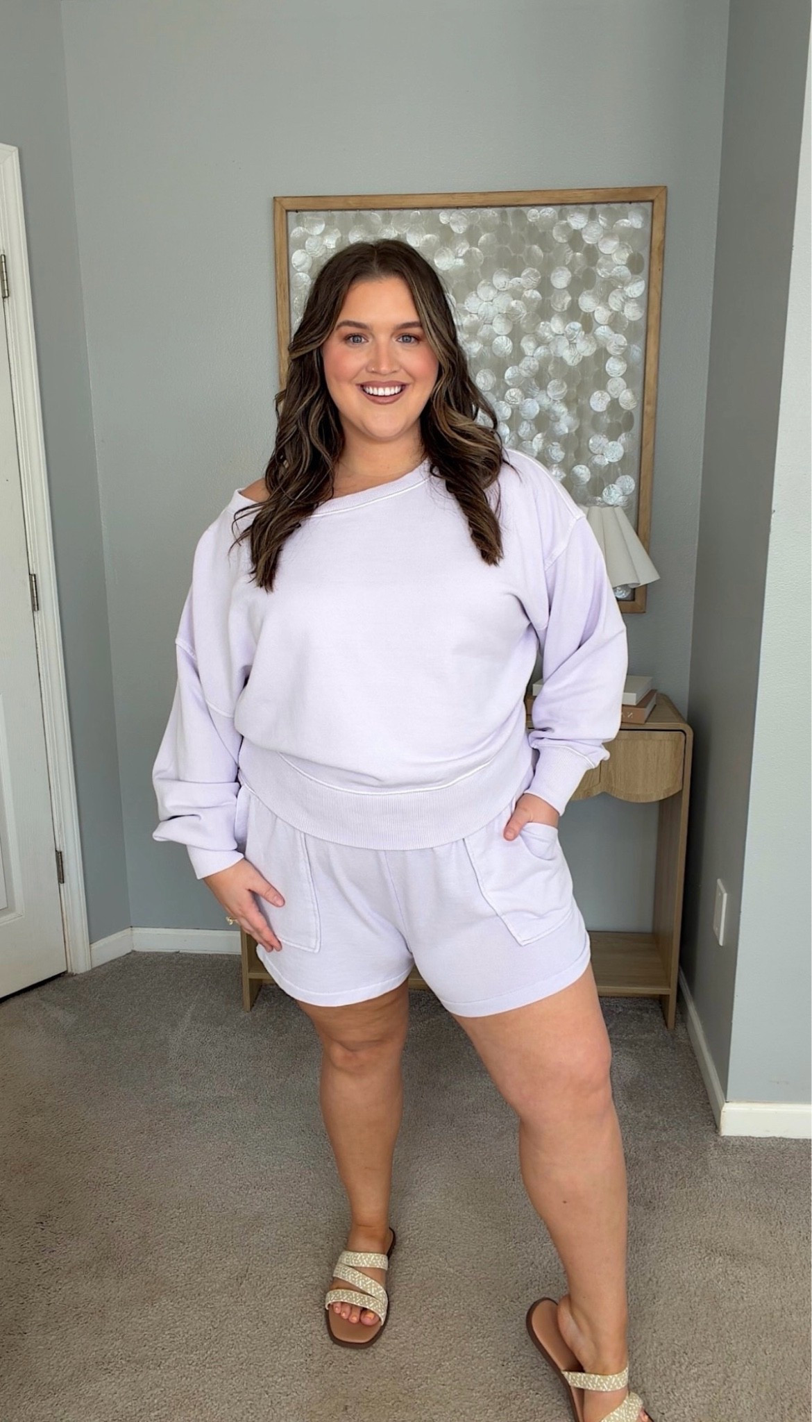 Plus size approved, super comfy and on sale, so much yes! Code DREAMTEAM saves you extra $$$ on these stunning lounge separates. I’m wearing a size XL in both pieces and love the way they fit. 
Lilac lounge set

#LTKPlusSize #LTKSeasonal #LTKSaleAlert