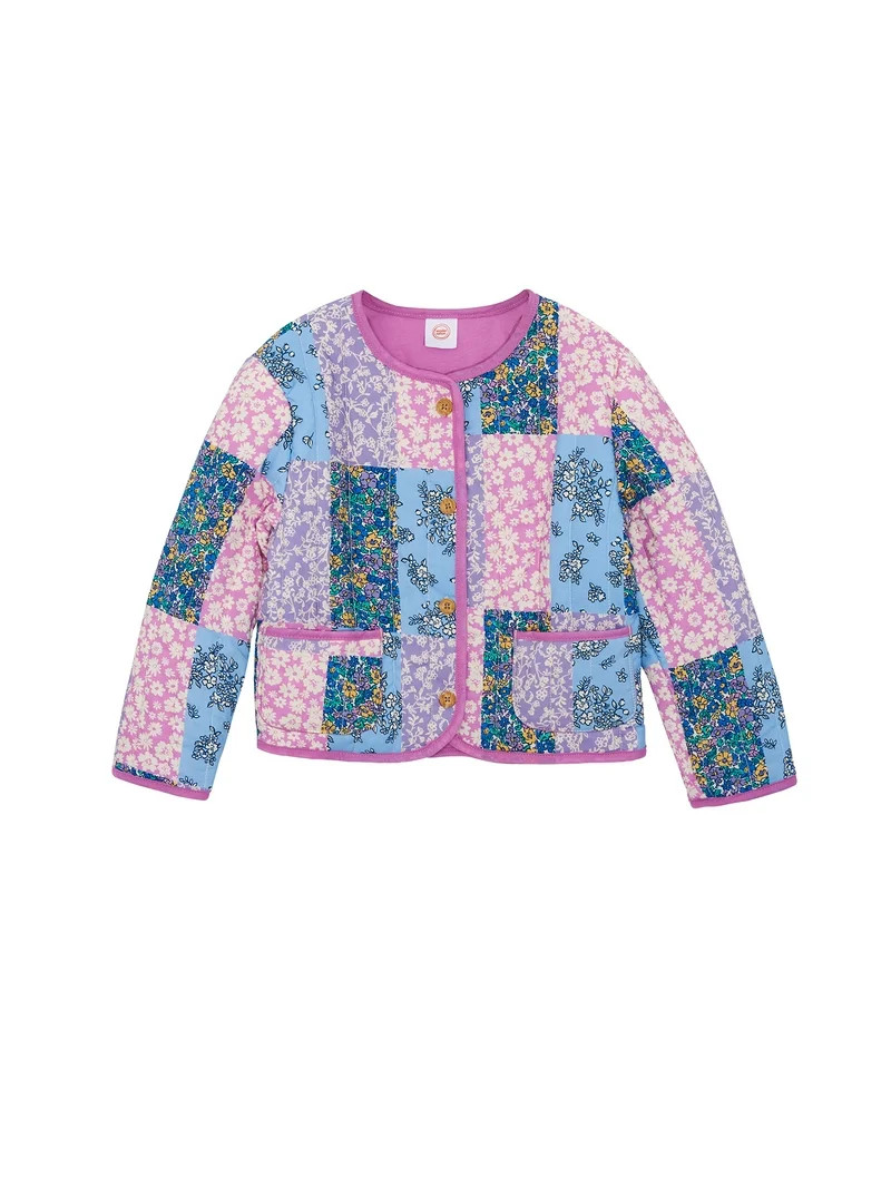 Wonder Nation Toddler Girl Quilted Jacket, Sizes 2T-5T - Walmart.com | Walmart (US)