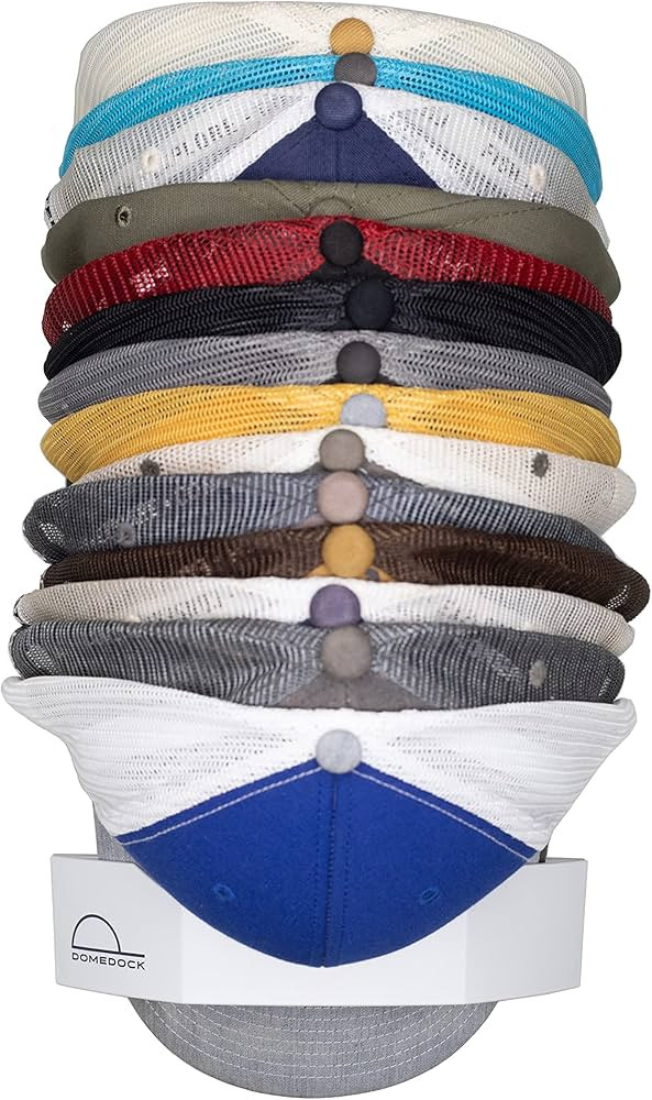 The ORIGINAL DomeDock! American, patented, Wall Mount Rack 20 Ball Cap Storage. Compact Hat Organ... | Amazon (US)