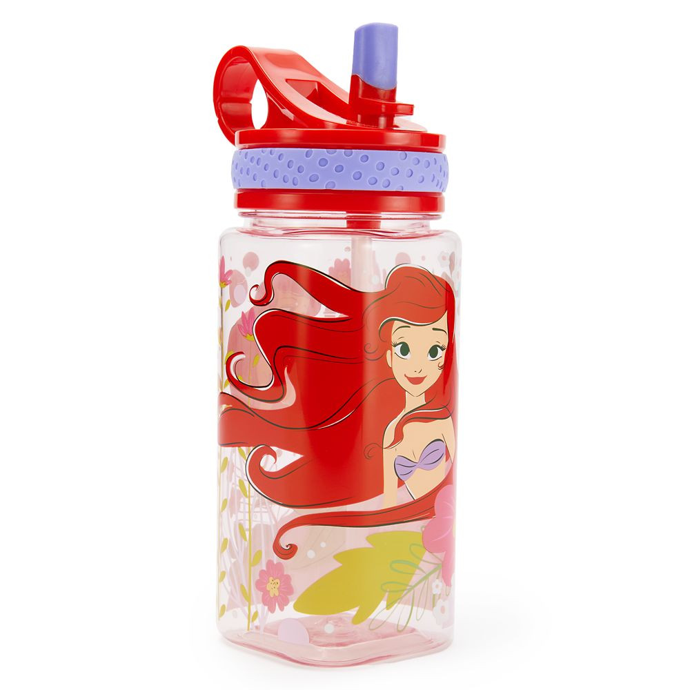 Ariel 16 oz. Water Bottle with Built-In Straw – The Little Mermaid | Disney Store