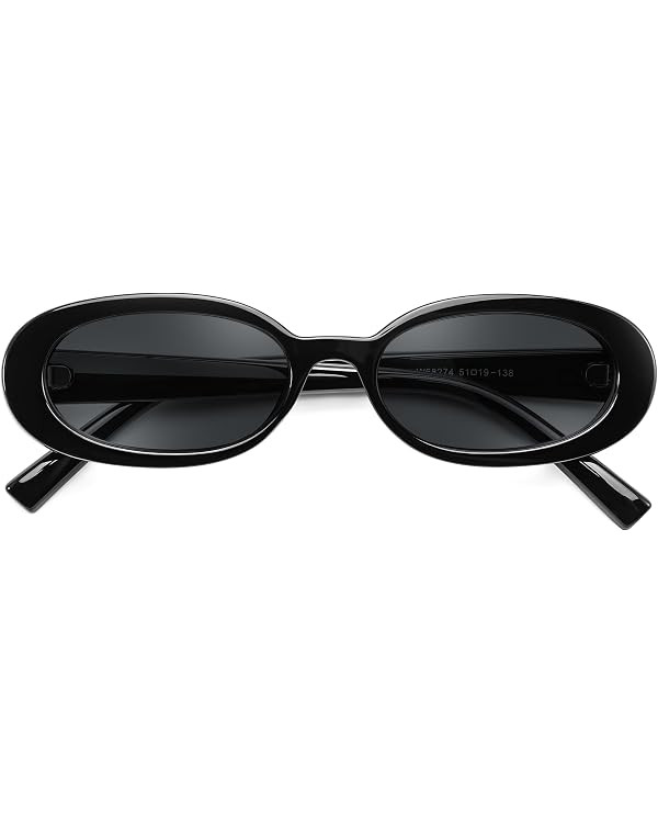 FEISEDY Women Retro Oval Sunglasses Men 90s Small with Thin Face Narrow Style UV400 B0237 | Amazon (US)