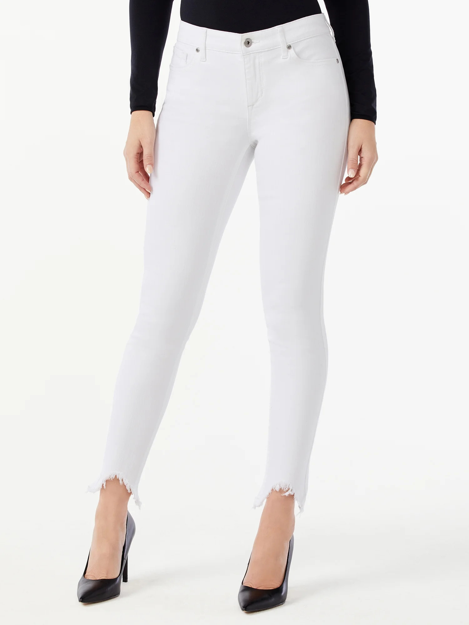 Sofia Jeans by Sofia Vergara Women's Sofia Skinny Sharkbite Hem Jeans | Walmart (US)
