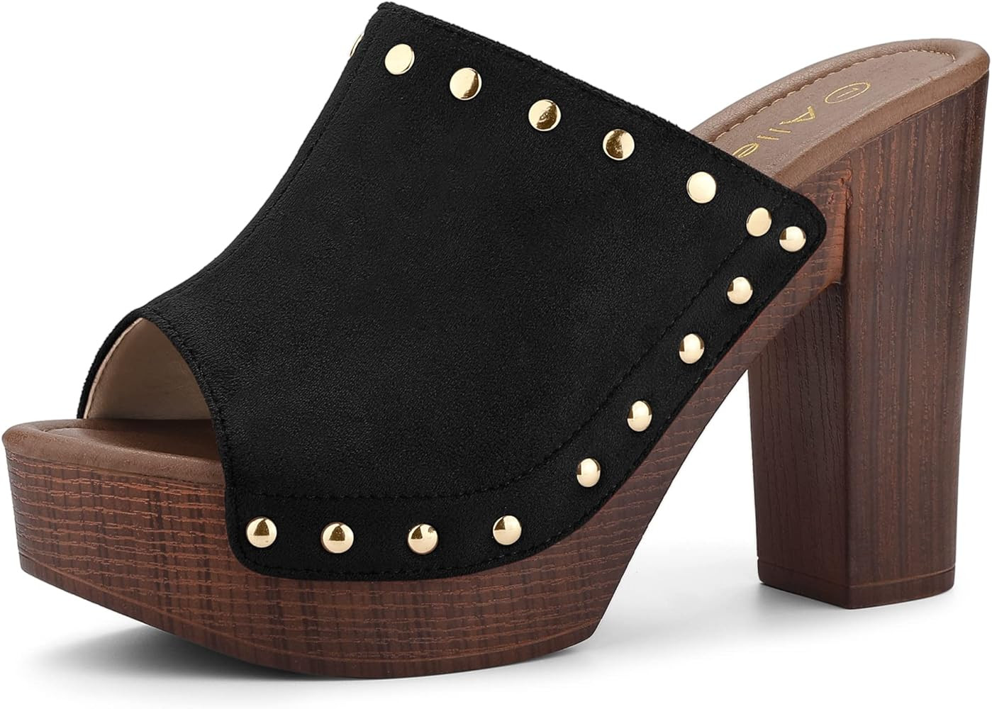 Allegra K Women's Open Toe Platform Block Heel Slides Sandals | Amazon (US)