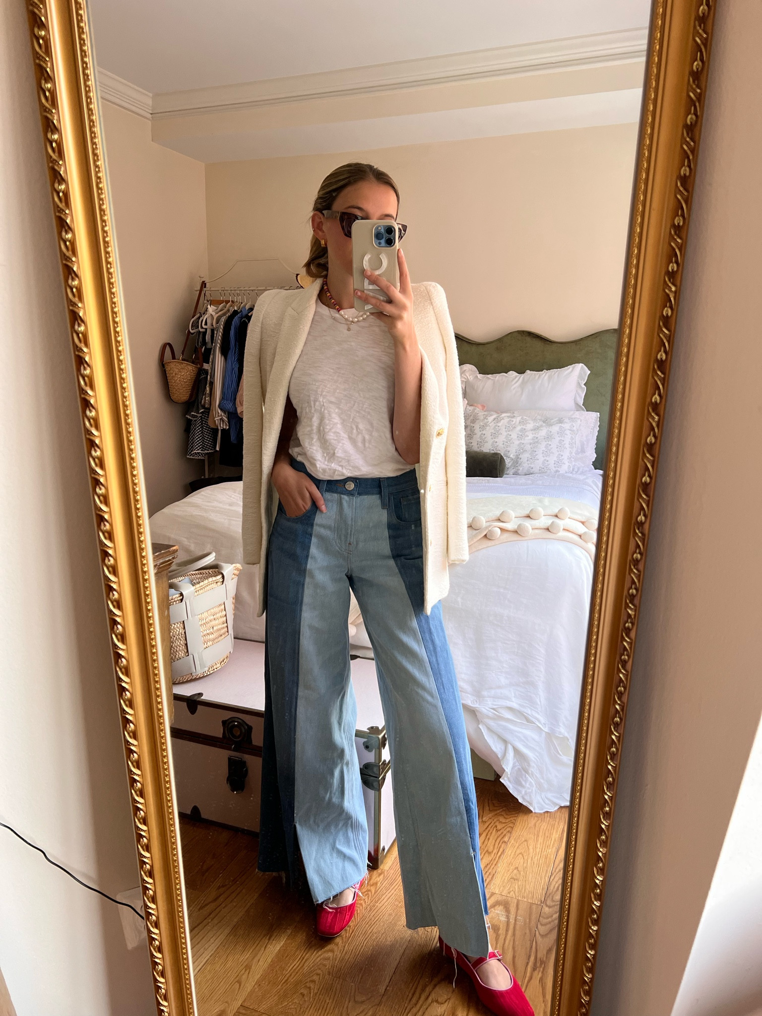 Wide leg two tone denim

#LTKworkwear #LTKSeasonal #LTKunder100