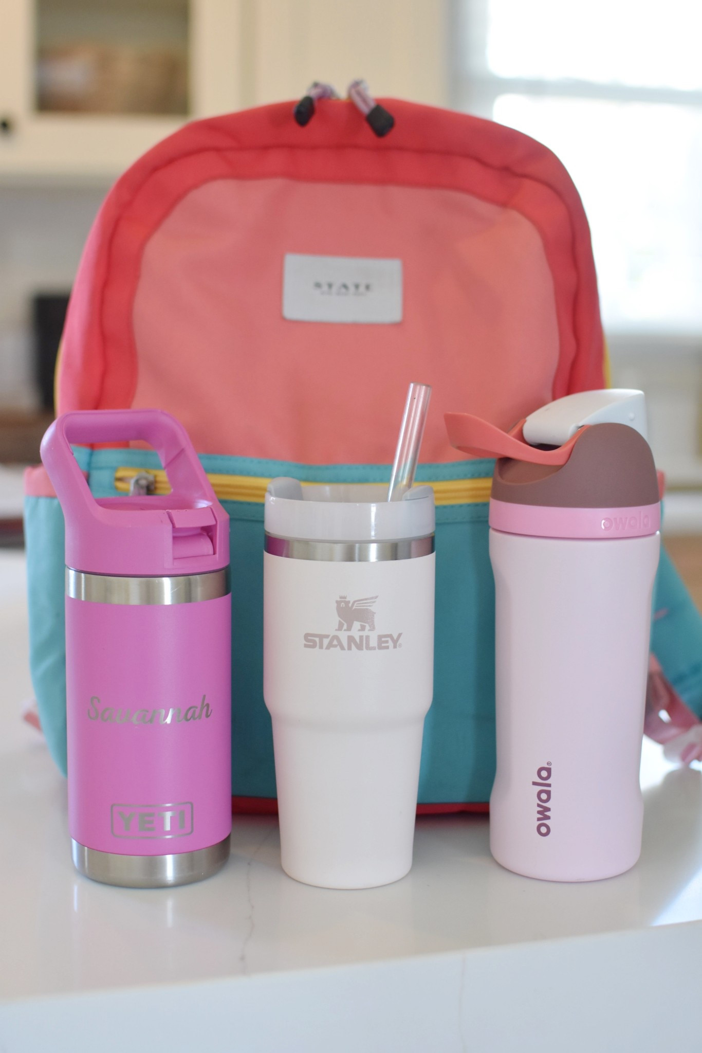 My oldest is 4 years old and these are her favorite water cups & bottles. All three are stainless steel! The straws in each of them are BPA-free plastic. We hand wash the cups and lids, but put the straws and silicone pieces in the dishwasher  

Yeti Rambler Jr. — we use this one for preschool because it is engraved* with her name (no need for stickers!) and fits nicely in her back pack. It doesn’t leak!
*when ordered directly from Yeti

Stanley Quencher 14oz — this was in Savannah’s Easter basket when she was two! She likes to use this around the house since it keeps her ice cold. It will spill if knocked over. 

Owala Freesip 16oz — this is our her newest bottle and her favorite for on-the-go! She likes the spout better than the Yeti and chooses to take this one to T-ball practice or in the car. It doesn’t leak!

#LTKSaleAlert #LTKTravel #LTKKids