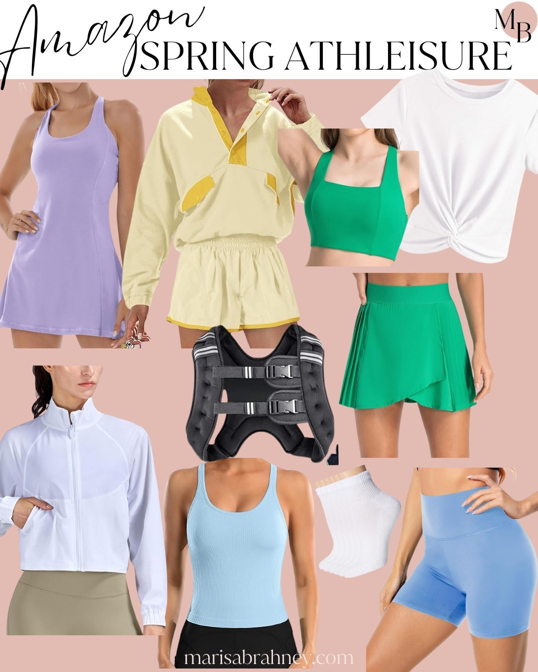 CUTE springy Amazon athleisure finds perfect for your hot mom walks, sports sidelines days or just feeling cute + comfy running errands. #amazonstyle #amazonspring #amazonathleisure #athleisure
