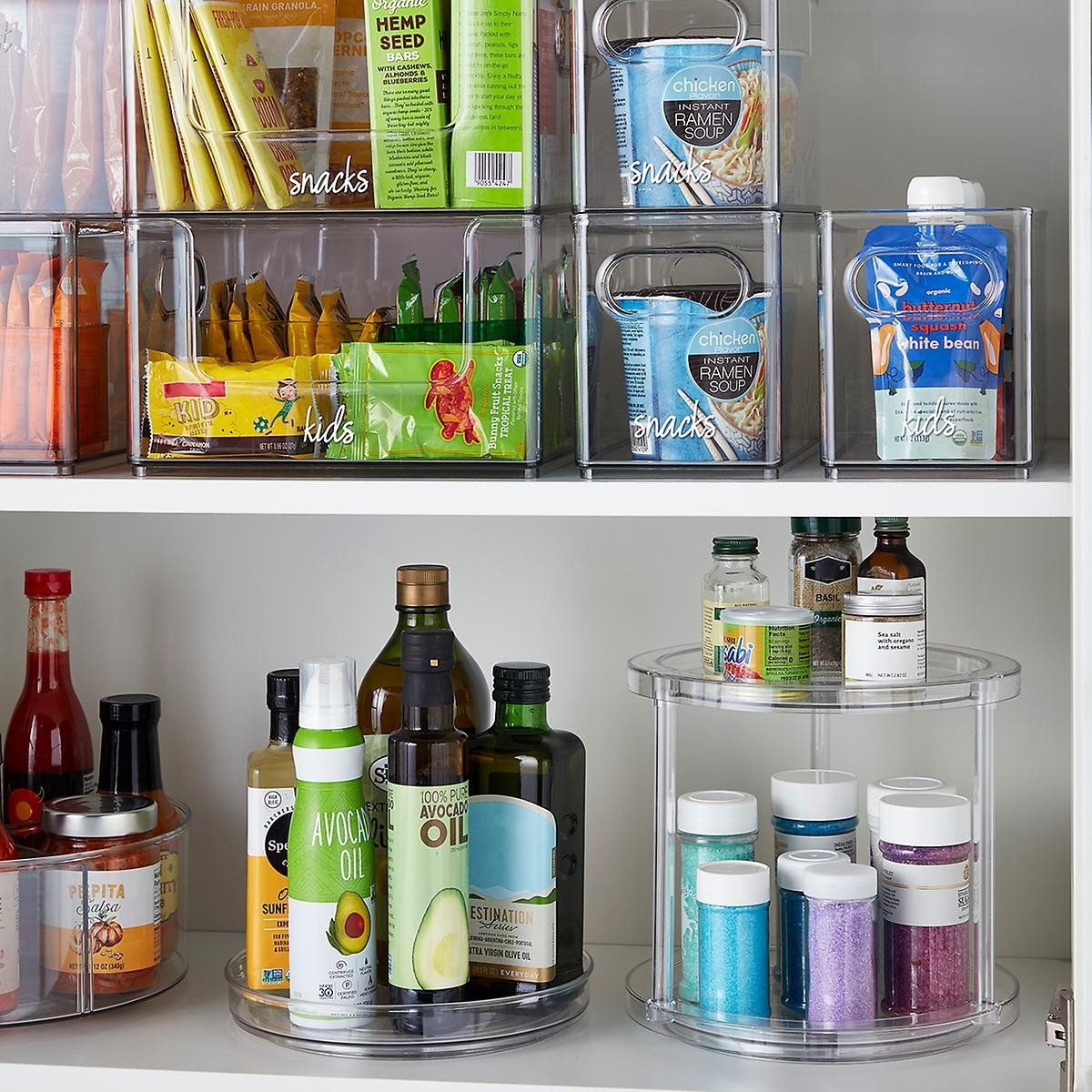 THE HOME EDIT Narrow Pantry Bin Clear | The Container Store