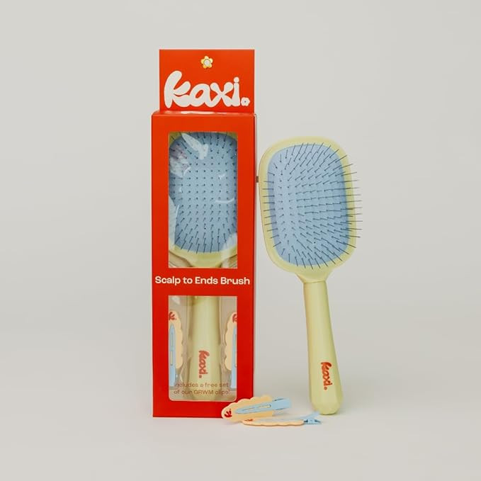 Kaxi Metal Bristle Scalp to Ends Hair Brush, Includes FREE set of GRWM Clips | Amazon (US)
