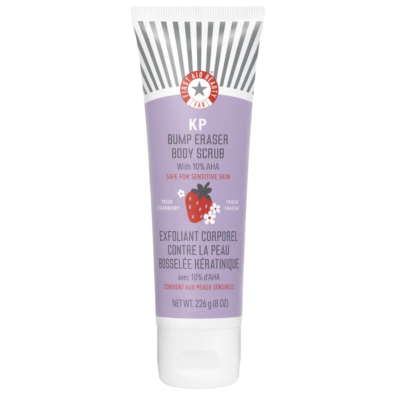 First Aid Beauty KP Bump Eraser Body Scrub with 10% AHA - Fresh Strawberry Strawberry 8 oz / 226 ml | Sephora (US)