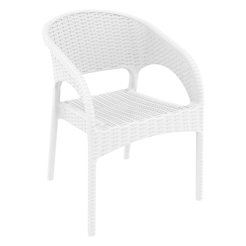 Tomosuke Commercial Grade Resin Outdoor Stacking Dining Armchair (Set of 2) | Wayfair North America