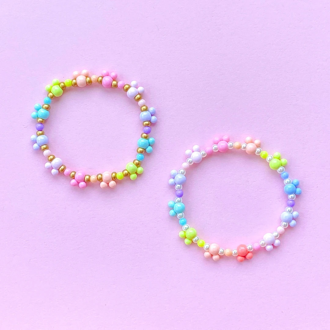 Mini Pastel Mickey Bracelet, Pastel Rainbow Bracelet, Stretchy Bracelet - Etsy | Etsy (US)