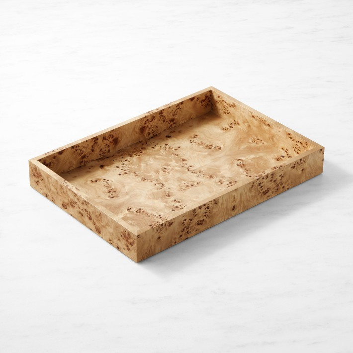 Burl Wood Rectangular Tray | Williams-Sonoma