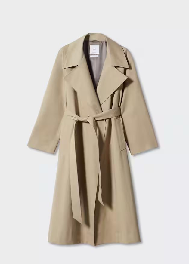 Oversized cotton trench coat -  Women | Mango United Kingdom | MANGO (UK)