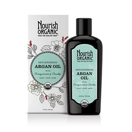Nourish Organic Replenishing Purpose Argan Oil, For Body, Face and Hair with Pomegranate and Rosehip | Walmart (US)