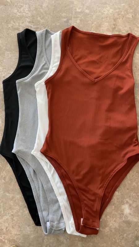 Skims dupe! This ribbed bodysuit set is under $50 for the 4 piece set, and really good material/quality💕

#LTKfindsunder50 #LTKstyletip #LTKover40