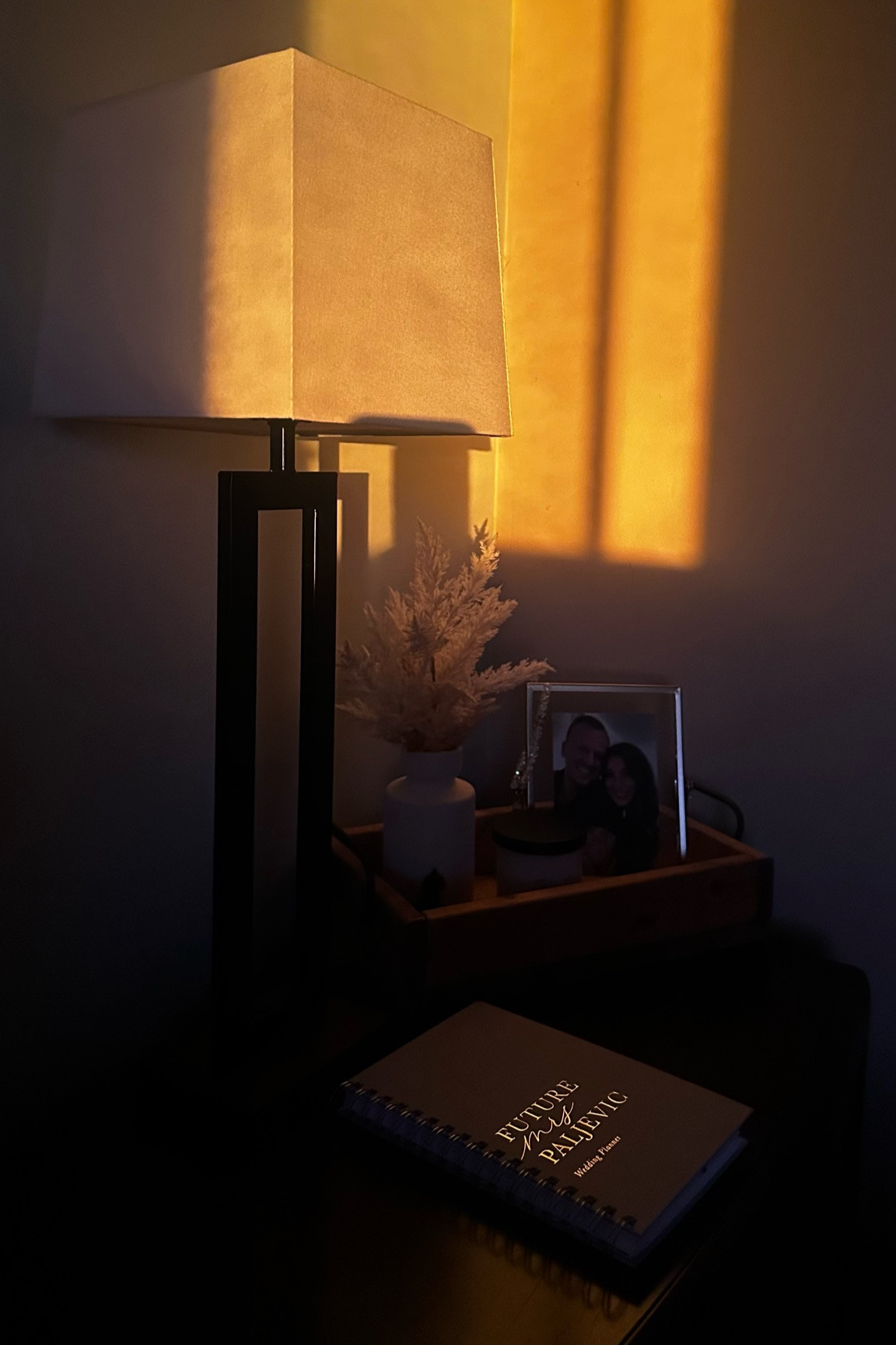 Golden hour details ✨ Loving the cozy vibes from this corner, complete with my personalized wedding planner—such a beautiful and functional keepsake for planning the big day! Linking similar decor pieces and the planner . #HomeDecor #WeddingPlanner #CozyCorners

#LTKStyleTip #LTKWedding #LTKHome