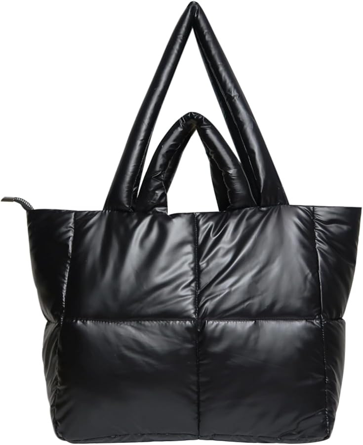 ATQCOL Puffer Tote Bag for Women,Light Weight Quilted Puffy Shoulder Handbag,Padded Down Hobo Purse for Girl. | Amazon (US)