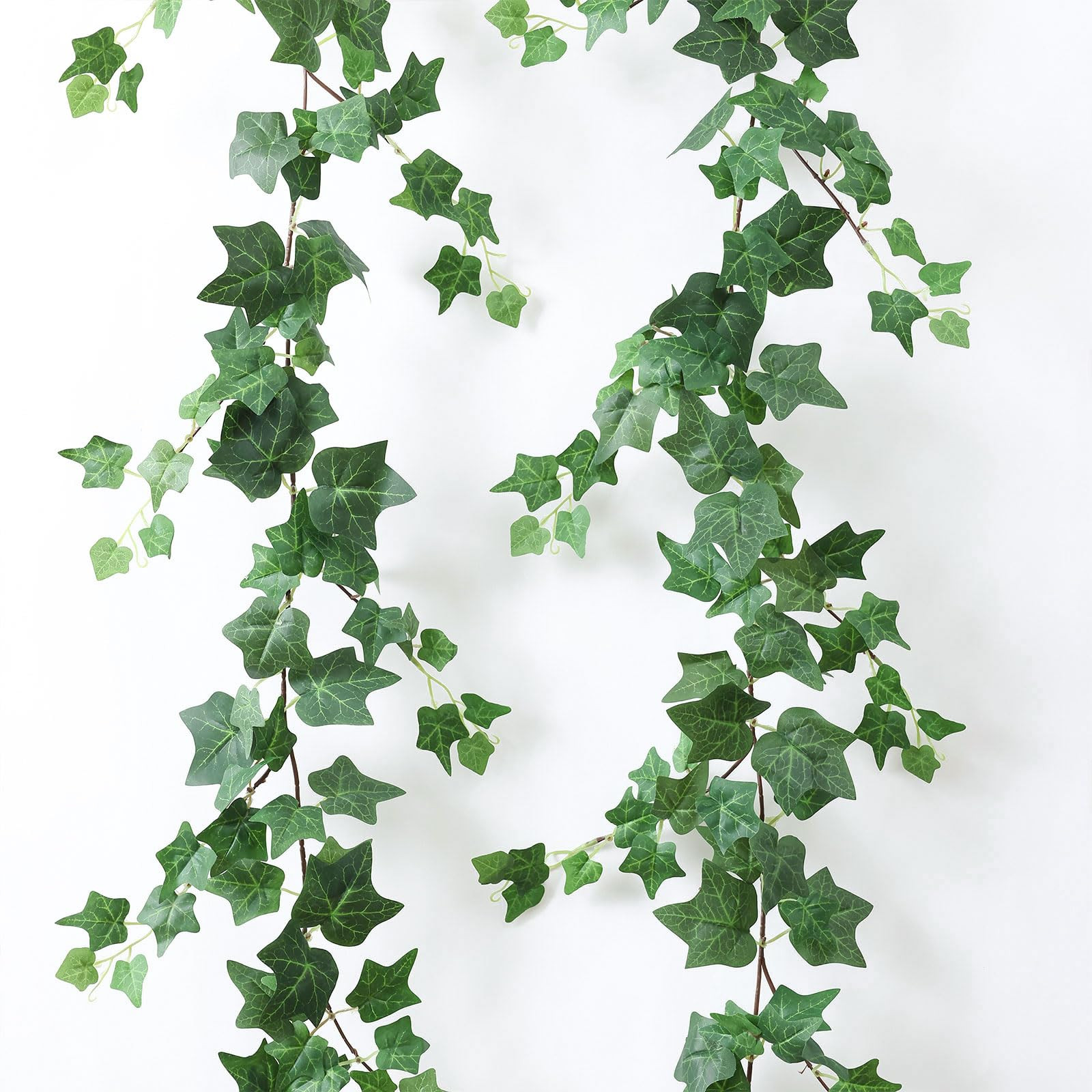 mizii 2 Strands Artificial Vines Ivy Garland 79" Fake Vine with Silk Green Leaves Faux Hanging Pl... | Amazon (US)