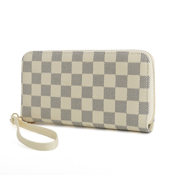 Women’s Checkered Zip Around Wallet and Phone Clutch - RFID Blocking with Card Holder Organizer... | Walmart (US)