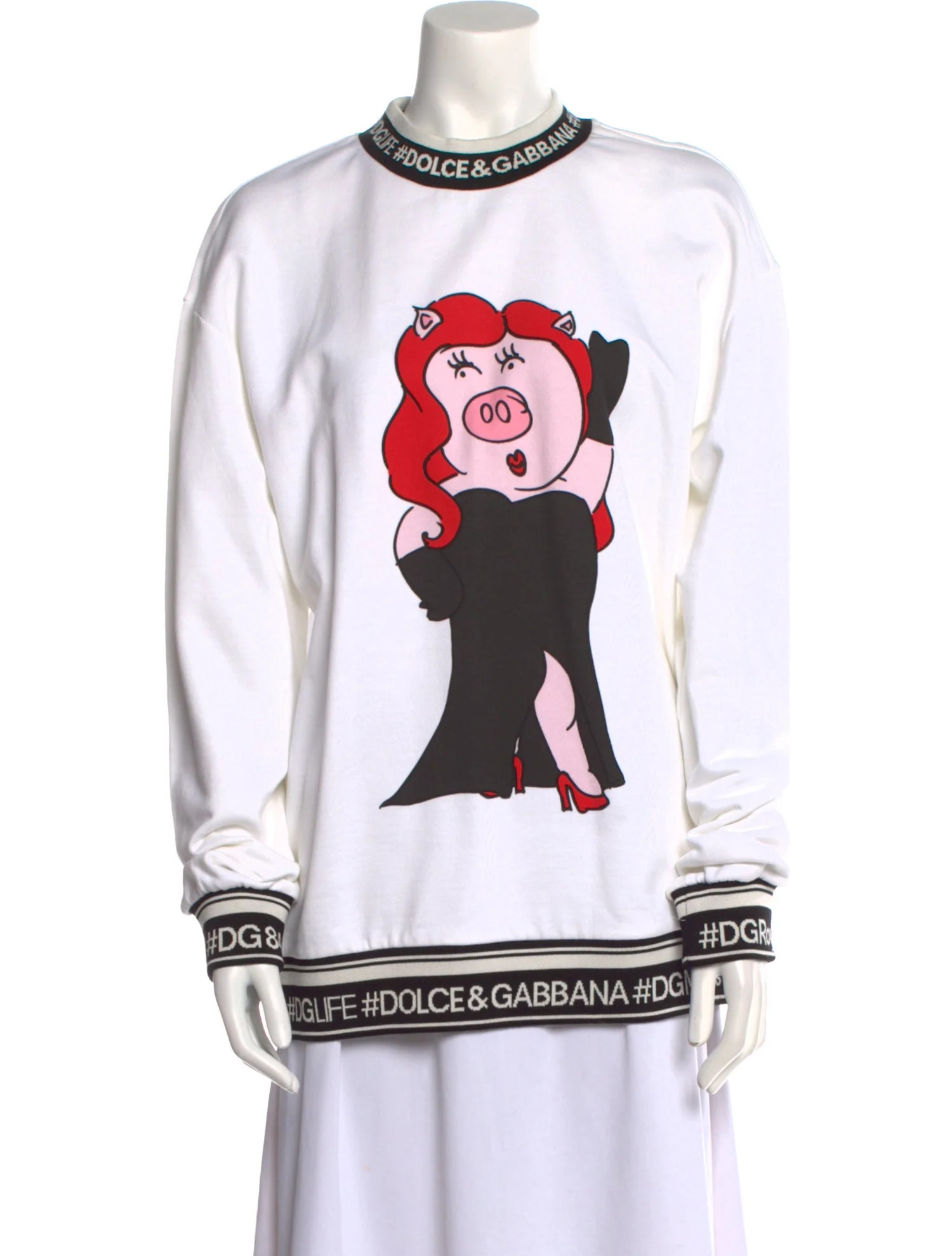 Graphic Print Mock Neck Sweatshirt w/ Tags | The RealReal