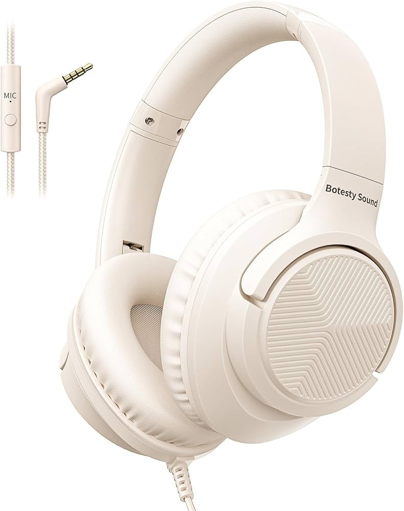 Botesty Sound Headphones Wired with Microphone, Over Ear Foldable 3.5mm Plug in Headphones Corded... | Amazon (US)
