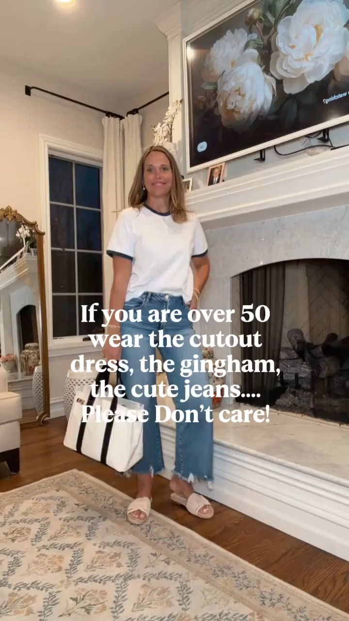 If you’re over 50, wear the cutout dress, the gingham, the cute jeans, and anything else that makes you feel good. Don’t talk yourself out of something you love just because of a number. Confidence will always look better than playing it safe.

#LTKdayinmylife #LTKootd #LTKgrwm
