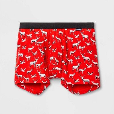 Men's Deer Boxer Briefs - Goodfellow & Co™ Red | Target