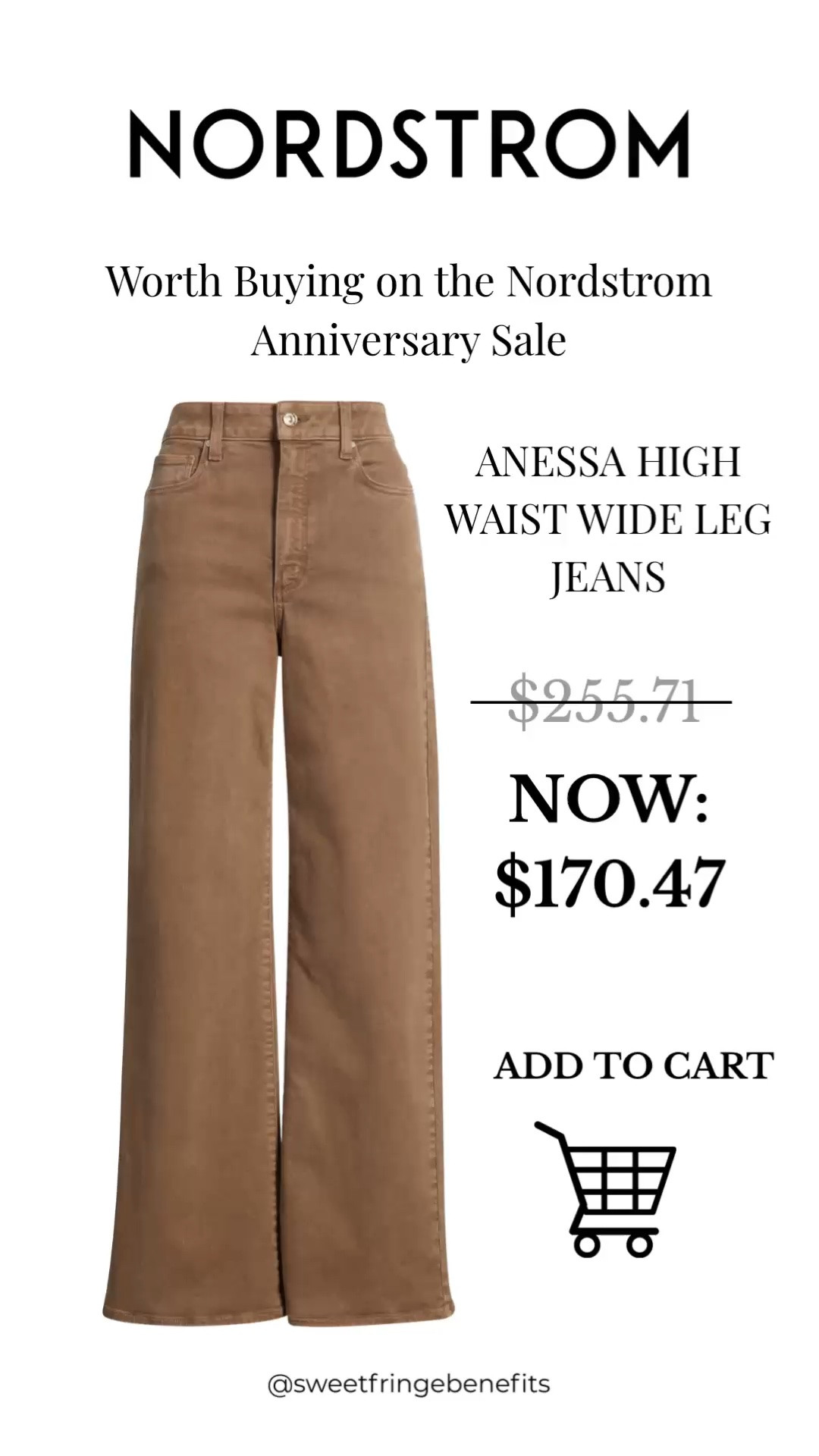 The AG Anessa High Waist Wide Leg Jeans are one of my favorite Nordstrom Anniversary Sale finds! The flattering high-rise fit and soft neutral wash make them an elevated staple you'll wear for seasons to come.

💡 LTK MADE EASY
❤️ Heart = Support my posts!
🔖 Save = Get sale & restock alerts
📋 Lists = Keep favorites organized
📲 Share = Send lists and products to a friend. Hello, Christmas List!
💬 Comment = Ask me anything about what I'm wearing.:-)

#LTKgrwm #LTKSaleAlert #LTKOver40