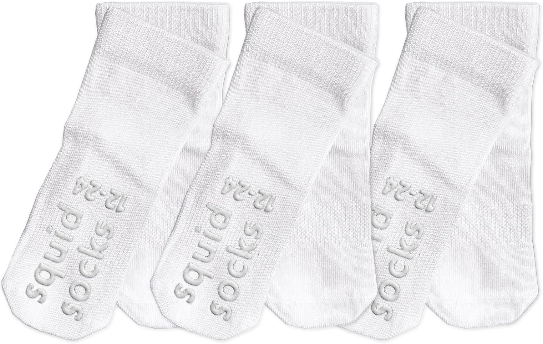 Viscose from Bamboo Socks, 0M, 6M, 12M, 2T - 3T, White Grippy Socks that Stay On - As Seen on Sha... | Amazon (US)
