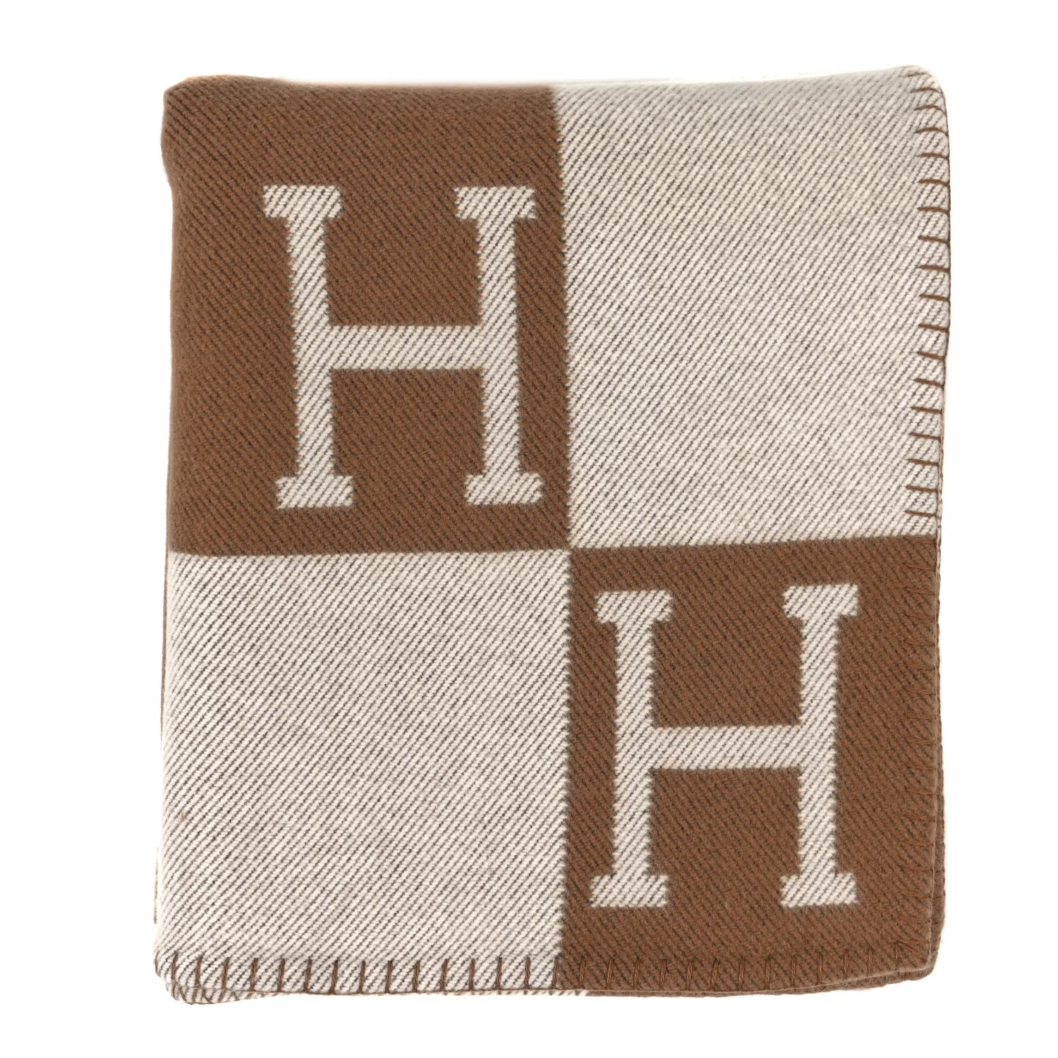 HERMES Wool Cashmere Avalon Blanket Ecru Camel | FASHIONPHILE | FASHIONPHILE (US)