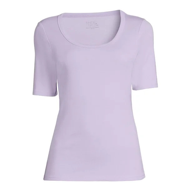 Time and Tru Women's T-Shirt with Elbow Length Sleeves | Walmart (US)
