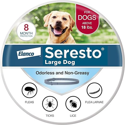 Seresto Large Dog Vet-Recommended Flea & Tick Treatment & Prevention Collar for Dogs Over 18 lbs.... | Amazon (US)