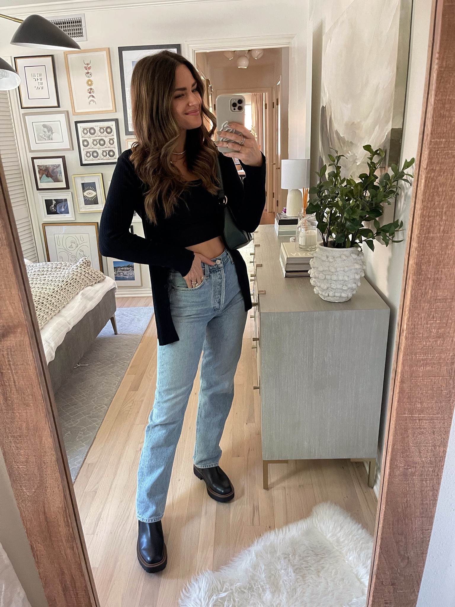 Fall Outfit // Wearing a size XS in button down (comes in 3 other colors & is under $30) & true size in jeans. Linking a look for less of the jeans, too! Walmart find, Walmart fashion, Walmart style, Walmart finds, Walmart fall outfit, fall style, fall trends, fall outfits, Walmart fashion finds, Walmart fall fashion