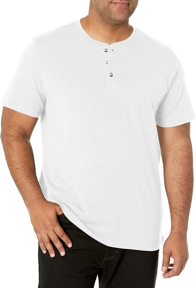 Wrangler Authentics Men's Short Sleeve Henley Tee | Amazon (US)