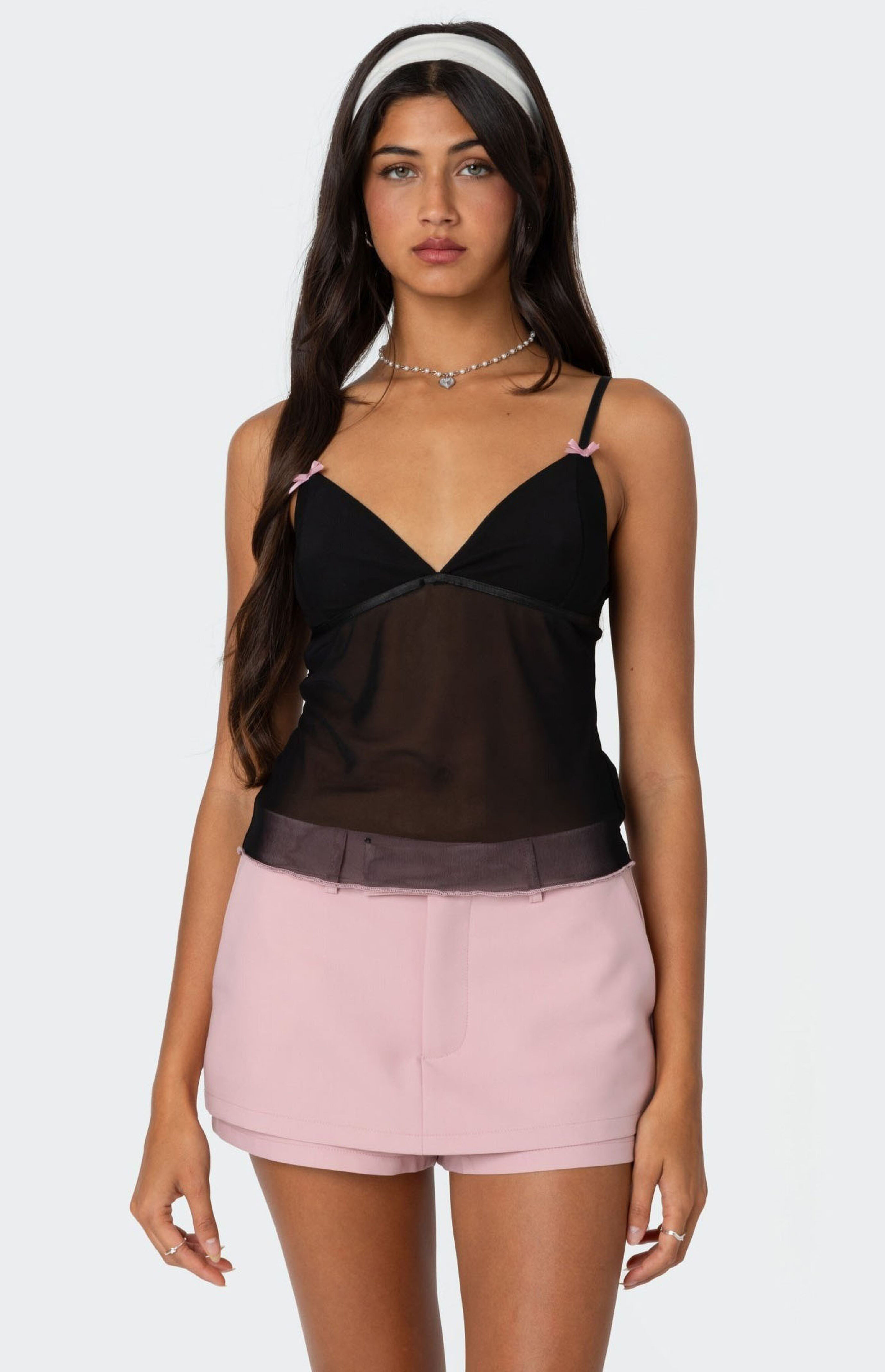 Edikted Harriet Sheer Mesh Top | PacSun