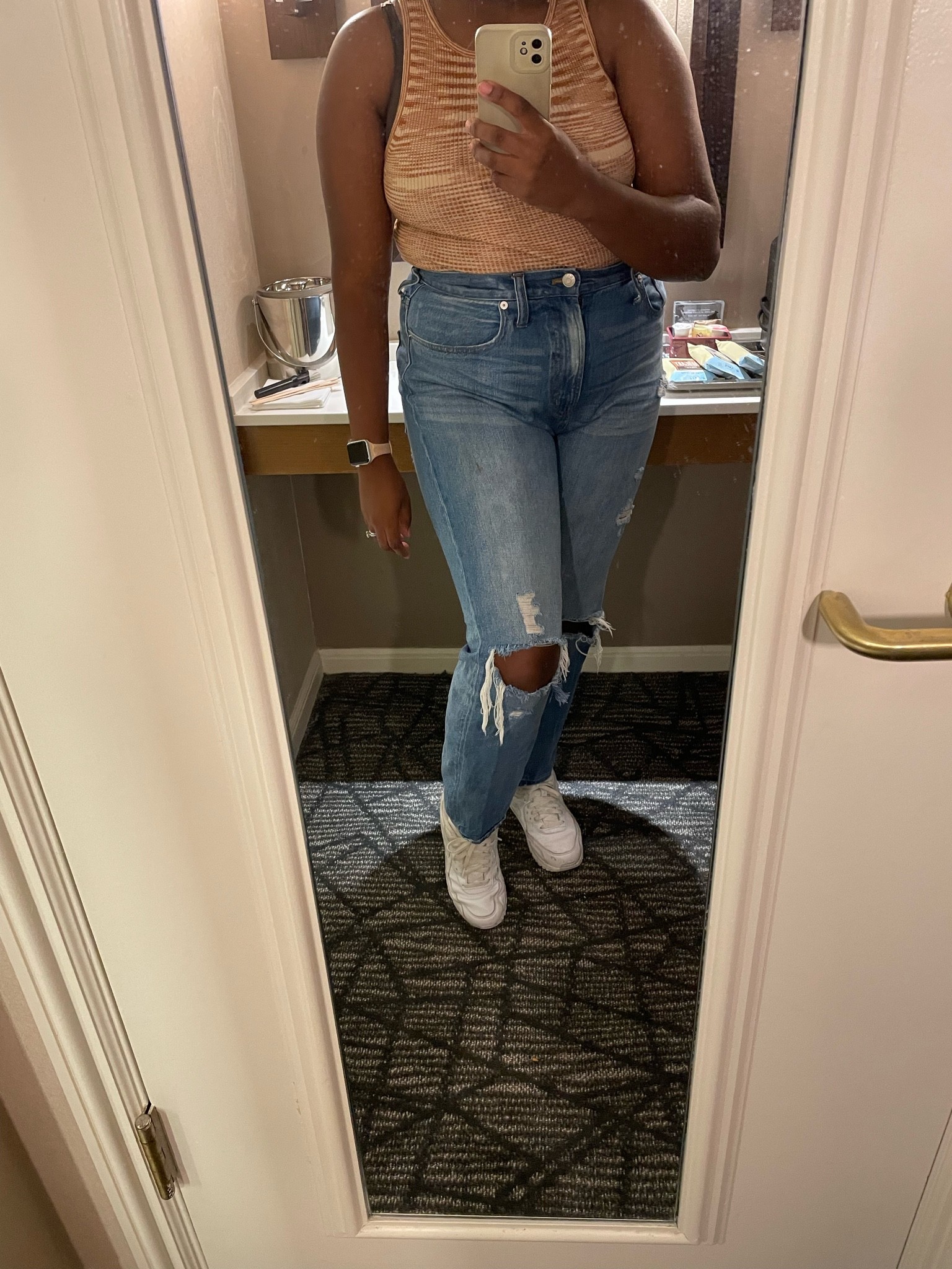 Traveling outfit number 2! ☺️ the top is from Princess Polly so I can’t link and my shoes are actually Nike Air Max (all white)

#LTKstyletip #LTKshoecrush #LTKunder100