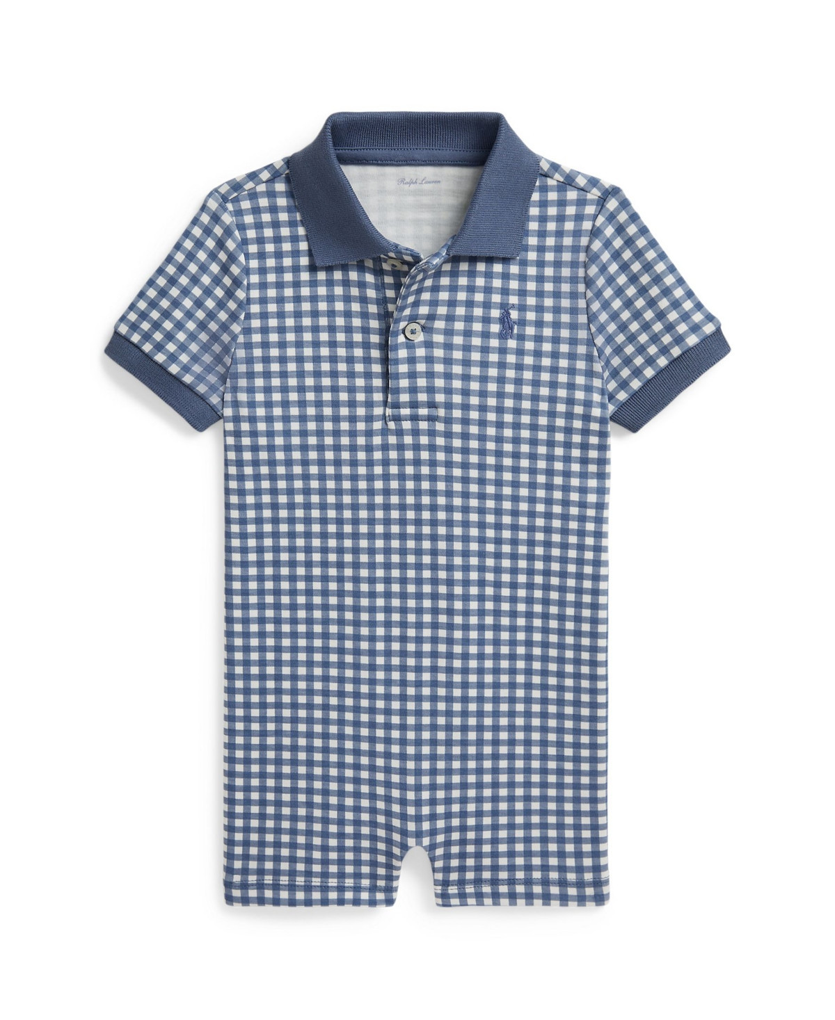 Polo Ralph Lauren Baby Boys' Gingham Polo Shortall - Baby Gingham | Macy's