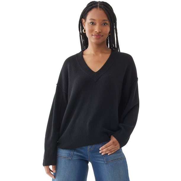 Scoop Women's V-Neck Sweater | Walmart (US)