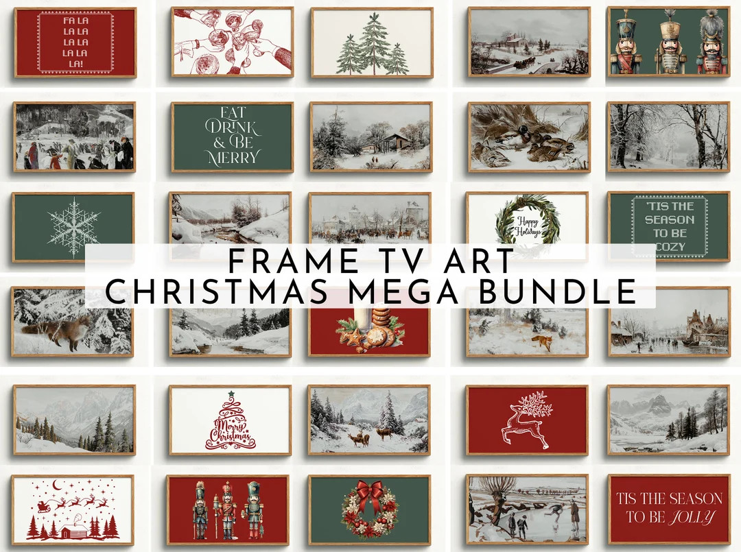 Samsung Frame TV Art Set Christmas Mega Bundle 200 Files - Etsy | Etsy (US)