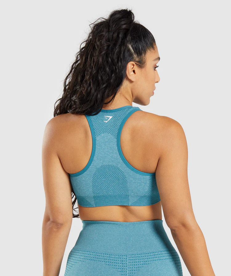 Gymshark Vital Seamless 2.0 Sports Bra - Tahoe Teal Marl | Gymshark (Global)