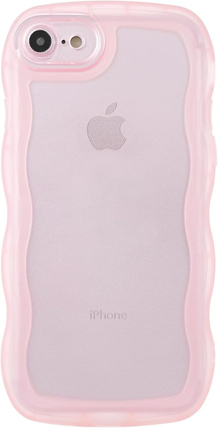SKYLMW Compatible with iPhone SE/7/8 Case 4.7", Cute Kawaii Curly Wave Frame Shape Soft Silicone ... | Amazon (US)