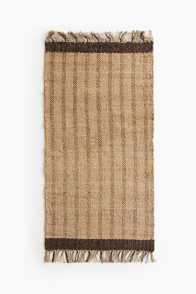 H & M - Kleiner Juteteppich mit Fransen - Beige - Zuhause | H&M (DE, AT, CH, NL, FI)