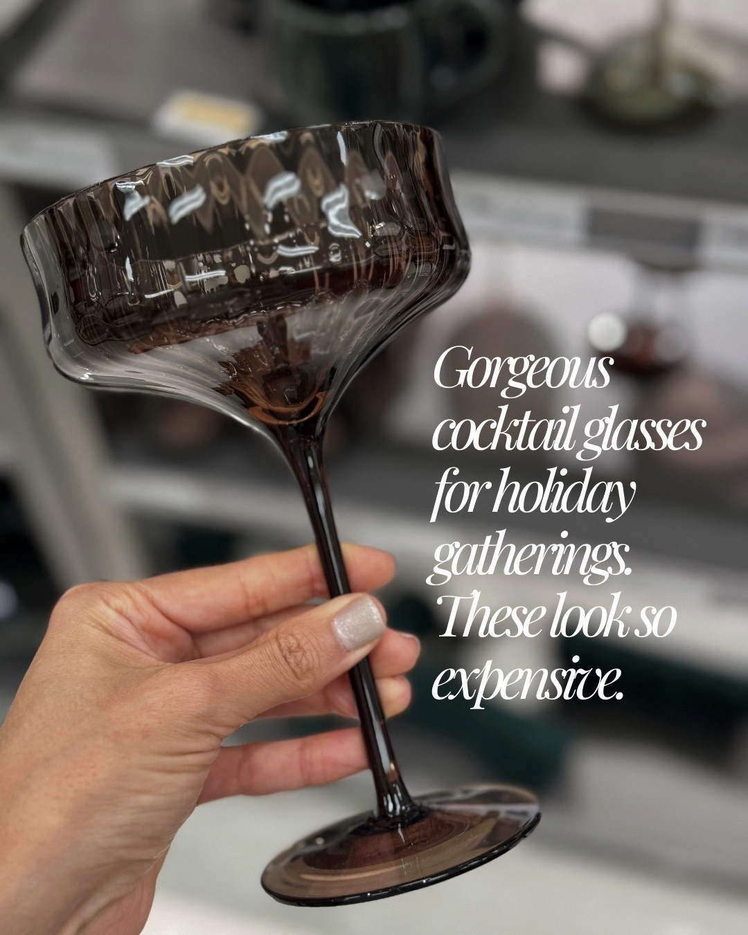 Gorgeous cocktail glasses for holiday gatherings. These look so expensive. 

#LTKHoliday #LTKFindsUnder50 #LTKHome