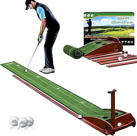 Golf Putting mat Green Indoor and Outdoor with Auto Ball Return,Game Practice Golf Gifts for Home... | Amazon (US)